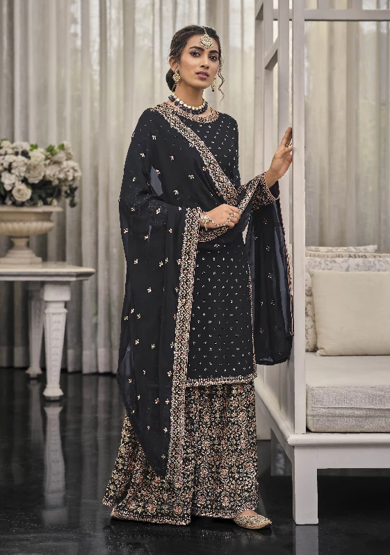 Traditional Function Wear Heavy Fox Georgatte Suit, Black-1.webp